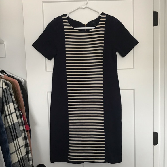 J Crew Stripe Knit Shift Dress - Sz 2 
Cotton with a hint of stretch. - Picture 3 of 6